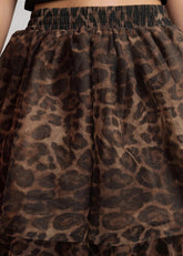 Leopard Print Tiered Tulle Skirt Skirts Kate Hewko 