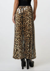 Leopard Sequin A-Line Skirt Skirts Kate Hewko 