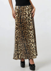 Leopard Sequin A-Line Skirt Skirts Kate Hewko 