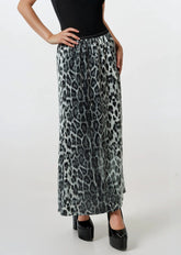 Leopard Sequin A-Line Skirt Skirts Kate Hewko 