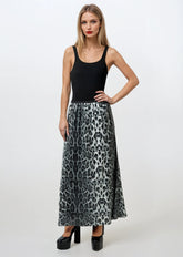 Leopard Sequin A-Line Skirt Skirts Kate Hewko 