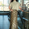 Leopard Sequin A-Line Skirt Skirts Kate Hewko 