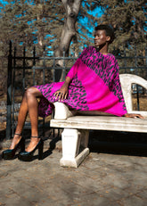 Leopard Tunic Dress Dresses Kate Hewko One Size Pink 