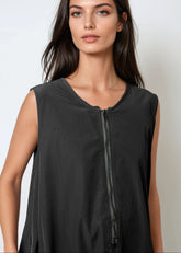 Lightweight Drawstring Zip Vest Vests Kate Hewko 