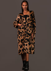 Lightweight Leopard Faux Fur Coat Outerwear Kate Hewko 
