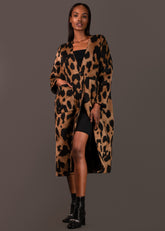 Lightweight Leopard Faux Fur Coat Outerwear Kate Hewko 