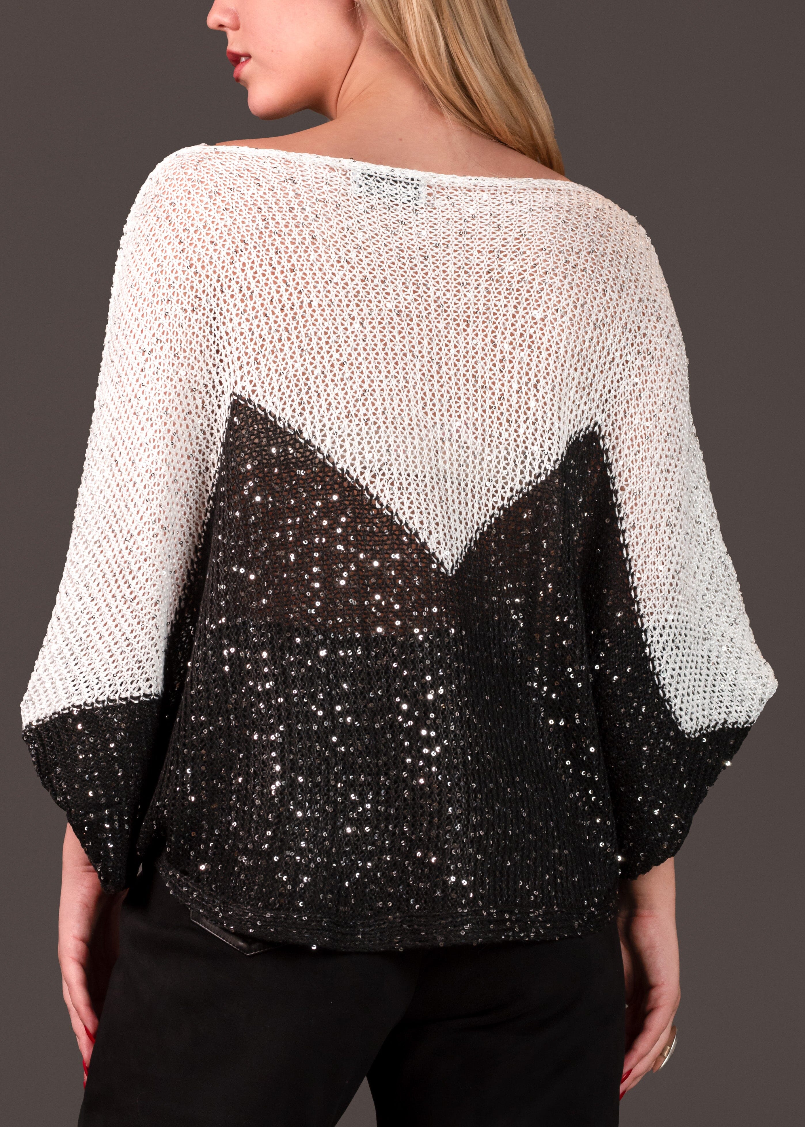 Lightweight Sequin Batwing Sweater Sweaters Kate Hewko 