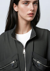 Lightweight Zip Drawstring Jacket Outerwear Kate Hewko 