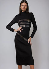 Long Buckled Knit Dress Dresses Kate Hewko 