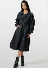 Long Drawstring Cargo Trench Outerwear Kate Hewko 