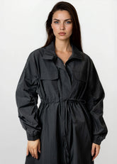 Long Drawstring Cargo Trench Outerwear Kate Hewko 