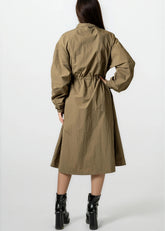 Long Drawstring Cargo Trench Outerwear Kate Hewko 