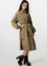 Long Drawstring Cargo Trench Outerwear Kate Hewko 