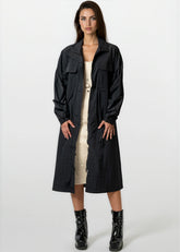 Long Drawstring Cargo Trench Outerwear Kate Hewko 
