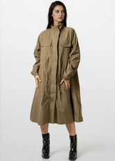 Long Drawstring Cargo Trench Outerwear Kate Hewko 