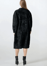 Long Faux Fur Buttoned Cardigan Cardigans Kate Hewko 