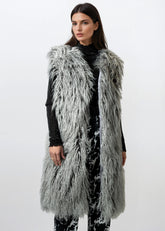 Long Faux Fur Vest Vests Kate Hewko 