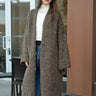 Long Heathered Knit Cardigan Cardigans Kate Hewko Brown One size 