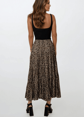 Long Leopard Pleated Skirt Skirts Kate Hewko 