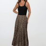Long Leopard Pleated Skirt Skirts Kate Hewko Brown One size 