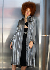 Long Metallic Button Up Layering Pieces Kate Hewko 