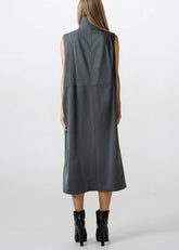 Long Mock Neck Utility Vest Vests Kate Hewko 