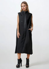 Long Mock Neck Utility Vest Vests Kate Hewko 