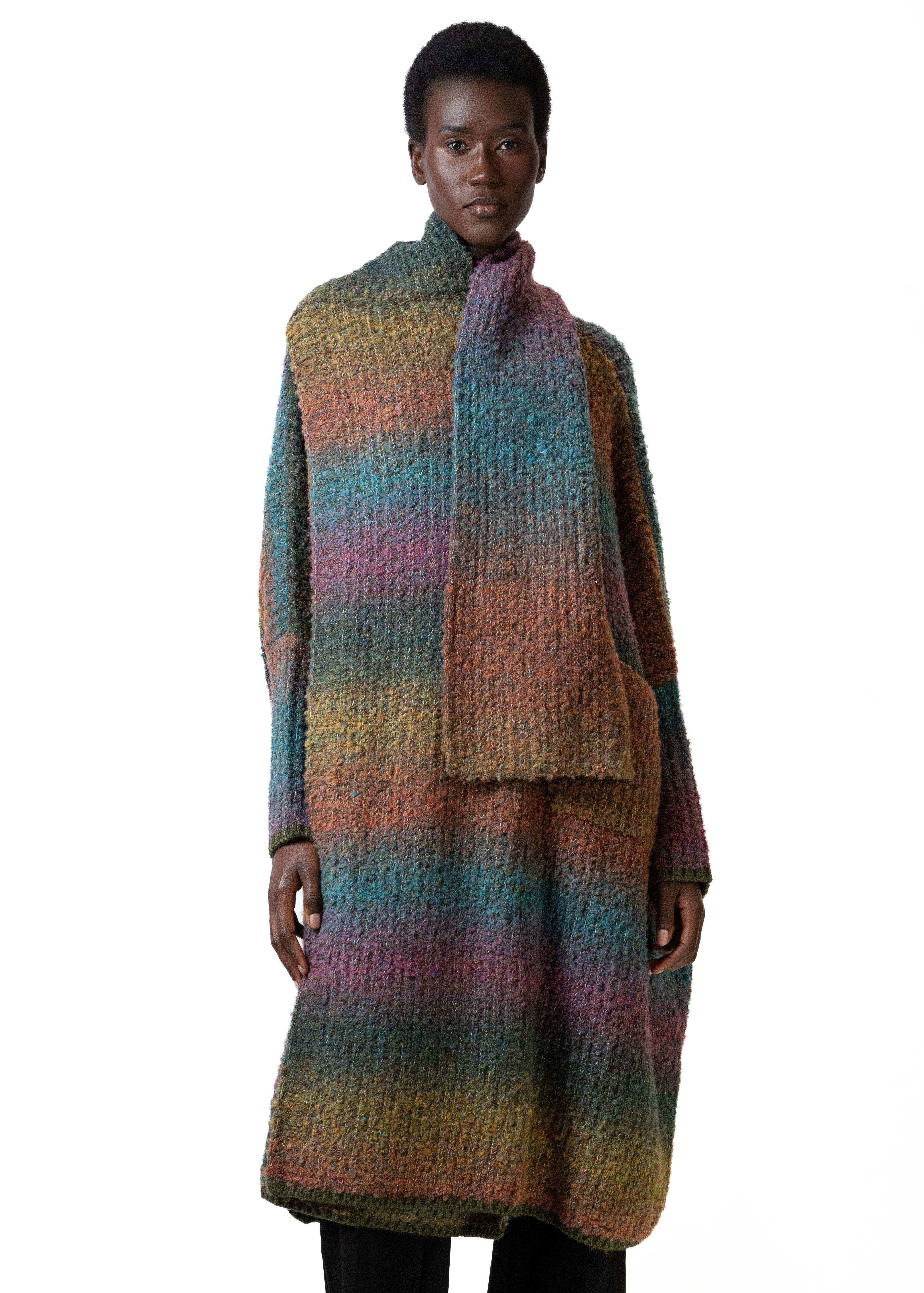 Long Multicolor Wrap Cardigan Kate Hewko - Main Image