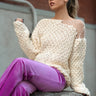 Loose Stitched Knit Sweater Sweaters Kate Hewko Cream S 