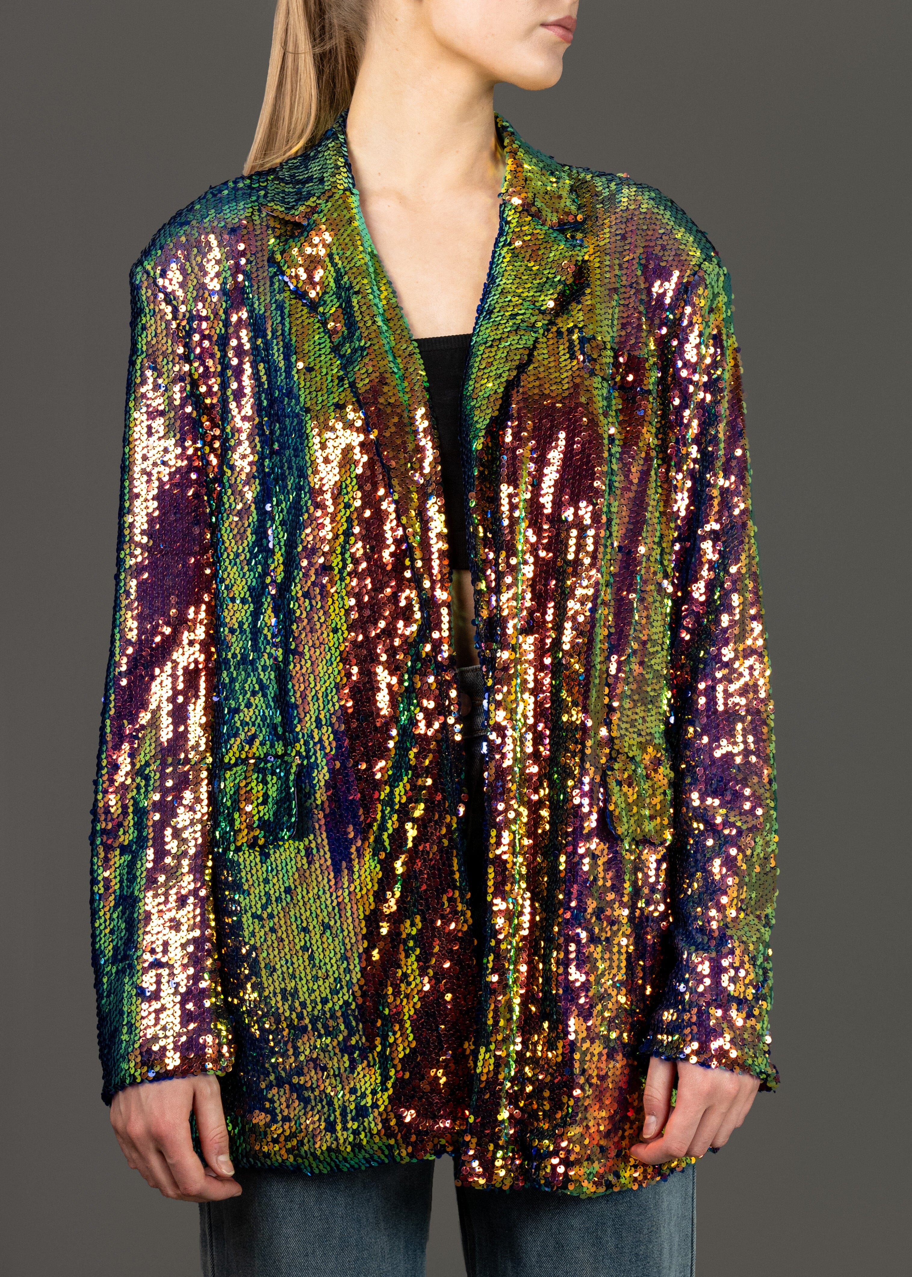 Sequin Blazer Iridescent Blazer Iridescent Sequin Blazer