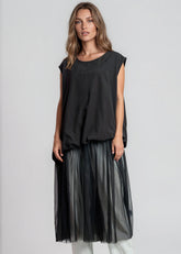 Mesh Hem Bubble Tank Top Tank Tops Kate Hewko 