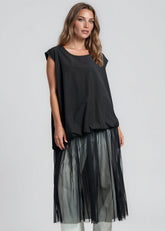 Mesh Hem Bubble Tank Top Tank Tops Kate Hewko 