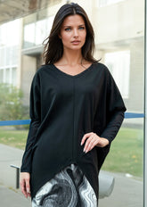Mesh Trim High Low Tunic Tunics Kate Hewko 