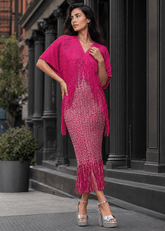 Metallic Chevron Tassel Glam Dress Dresses Kate Hewko 