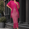 Metallic Chevron Tassel Glam Dress Dresses Kate Hewko 