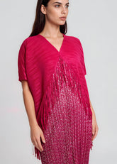 Metallic Chevron Tassel Glam Dress Dresses Kate Hewko 