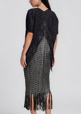Metallic Chevron Tassel Glam Dress Dresses Kate Hewko 