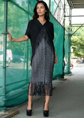Metallic Chevron Tassel Glam Dress Dresses Kate Hewko 