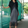 Metallic Chevron Tassel Glam Dress Dresses Kate Hewko 