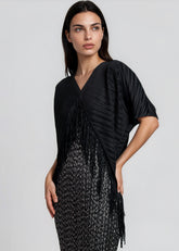 Metallic Chevron Tassel Glam Dress Dresses Kate Hewko 