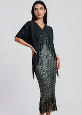 Metallic Chevron Tassel Glam Dress Dresses Kate Hewko 