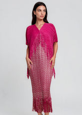 Metallic Chevron Tassel Glam Dress Dresses Kate Hewko 