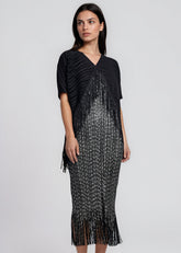 Metallic Chevron Tassel Glam Dress Dresses Kate Hewko 