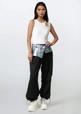 Metallic Contrast Denim Lounge Pant Pants Kate Hewko 