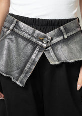 Metallic Contrast Denim Lounge Pant Pants Kate Hewko 