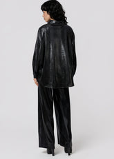 Metallic Croc Button Up Pant Set Two Piece Sets Kate Hewko 