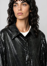 Metallic Croc Button Up Pant Set Two Piece Sets Kate Hewko 