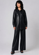 Metallic Croc Button Up Pant Set Two Piece Sets Kate Hewko 