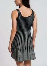 Metallic Striped Skater Dress Dresses Kate Hewko 