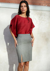 Minimalist Slit Pencil Skirt Skirts Kate Hewko 